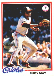 1978 Topps Baseball Cards      262     Rudy May